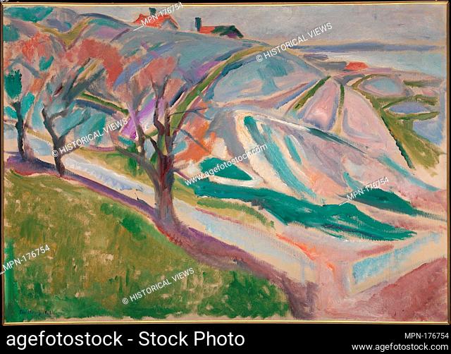 Landscape, KragerÃ¸. Artist: Edvard Munch (Norwegian, LÃ¸ten 1863-1944 Ekely); Date: 1912; Medium: Oil on canvas; Dimensions: 28 1/2 x 39 1/2 in. (72