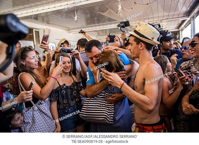 Beach Tour of the Lega Party Secretary Matteo Salvini, Termoli, Campobasso, Molise, Italy 09-08-2019