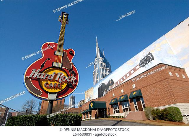 Downtown Hard Rock Cafe Nashville Tennessee. USA