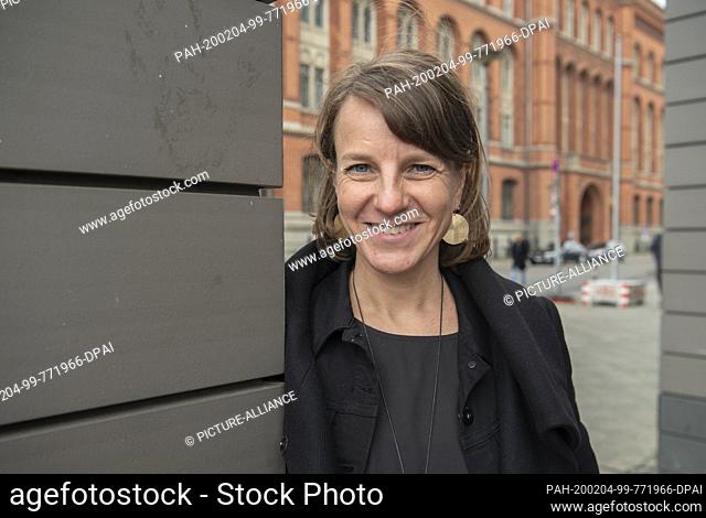 04 February 2020, Berlin: Melanie Reinsch, journalist, stands in front of the Red City Hall. Reinsch will be the new speaker of the Berlin Senate and the...