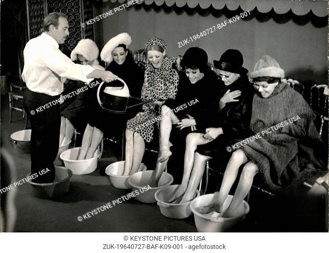 Jul. 27, 1964 - A Well Deserved Footbath: Jacques Esterel was the first Paris dress designer to present his Fall collection