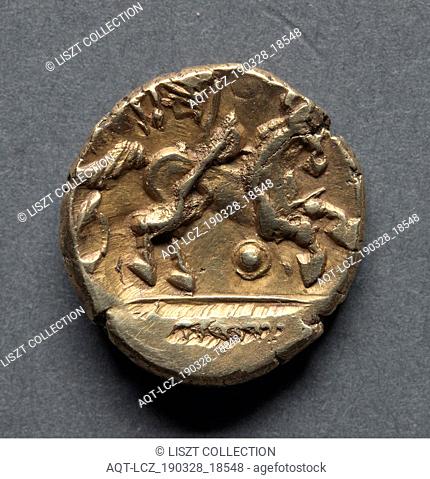 Catuvellaunian Stater (reverse), c. 40-20 B.C.. England (Ancient Britain), 1st century B.C.. Gold