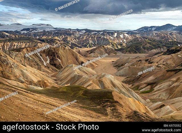 Rhyolite Mountains, Jökulgil, Landmannalaugar, Fjallabak, Icelandic Highlands, Iceland, Europe