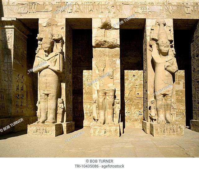 Luxor Egypt Madinet Habu Mortuary Temple First Court Ramses III