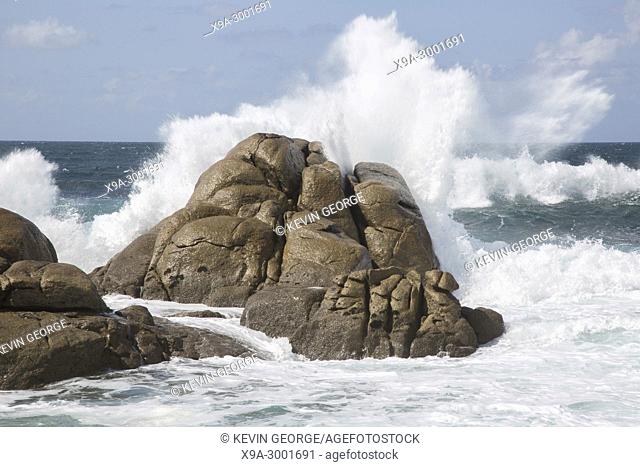 Waves and Rocks, Barca Point, Muxia; Fisterra; Costa de la Muerte; Galicia; Spain