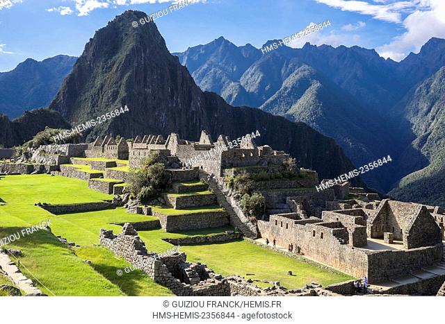 Peru, Cusco Province, Incas Sacred Valley, Inca archeological site of Machu Picchu, listed as World Heritage by UNESCO, built in the 15th century under the...