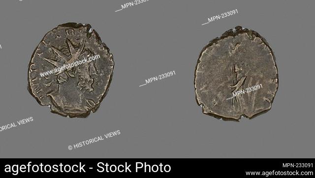 Antoninianus (Coin) Portraying Emperor Tetricus - AD 271/274 - Roman, minted in Gaul - Artist: Ancient Roman, Origin: Roman Empire, Date: 270 AD–274 AD