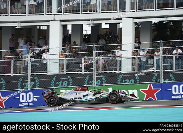May 7th, 2022, Miami International Autodrome, Miami, FORMULA 1 CRYPTO.COM MIAMI GRAND PRIX , pictured Lewis Hamilton (GBR)