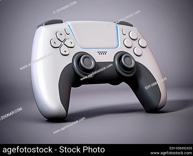 Generic next gen video game controller. 3D illustration