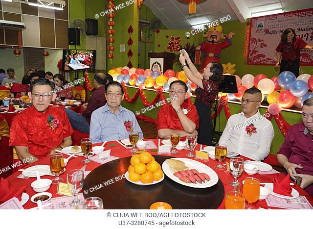 Chinese New Year dinner at Sungai Maong Community Hall, Kuching, Sarawak, Malaysia