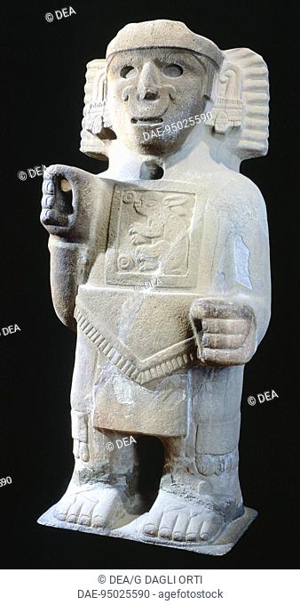 God of pulque, artifact originating from da Castillo de Teayo (Mexico). Pre-Colombian Huasteca Civilization, 10th Century