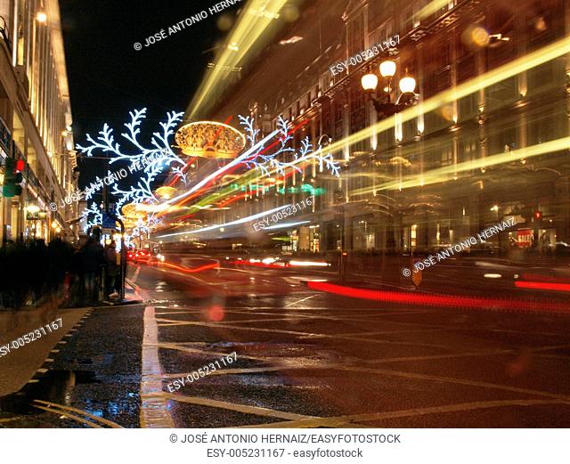 christmas decoration and lights in london