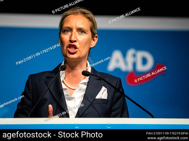 11 September 2021, Baden-Wuerttemberg, Stuttgart: Alice Weidel, state chairwoman of the AfD Baden-Württemberg and top candidate for the 2021 federal election