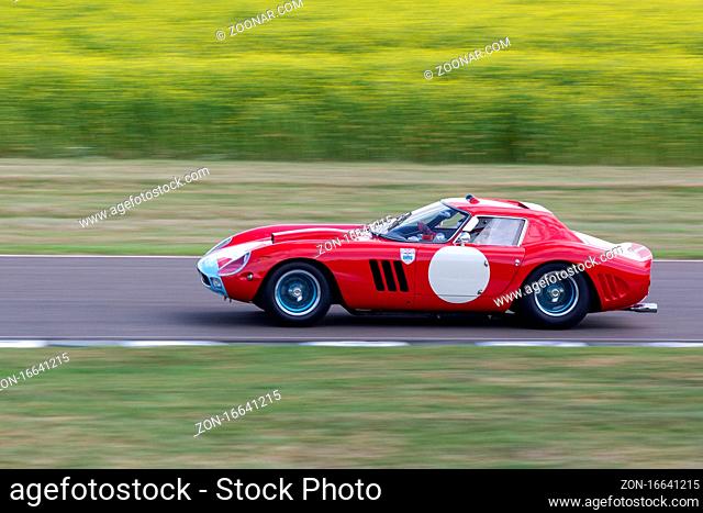 GOODWOOD, WEST SUSSEX/UK - SEPTEMBER 14 : Vintage Racing at Goodwood on September 14, 2012. One unidentified person