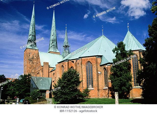 Cathedral, old part of Luebeck, Schleswig-Holstein, Germany, Europe