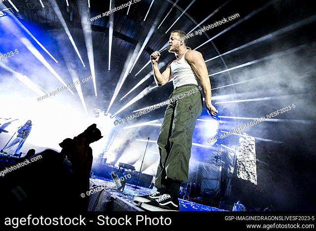 Skanderborg, Denmark. 02nd, August 2023. The American rock band Imagine Dragons performs a live concert during the Danish music festival SmukFest 2023 in...