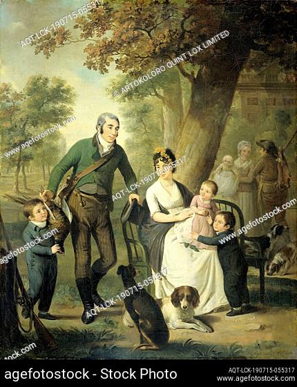 Jonkheer Gysbert Carel Rutger Reinier van Brienen of Ramerus (1771-1821), with his Wife and four of their Children, Family portrait of Jonkheer Gijsbert Carel...