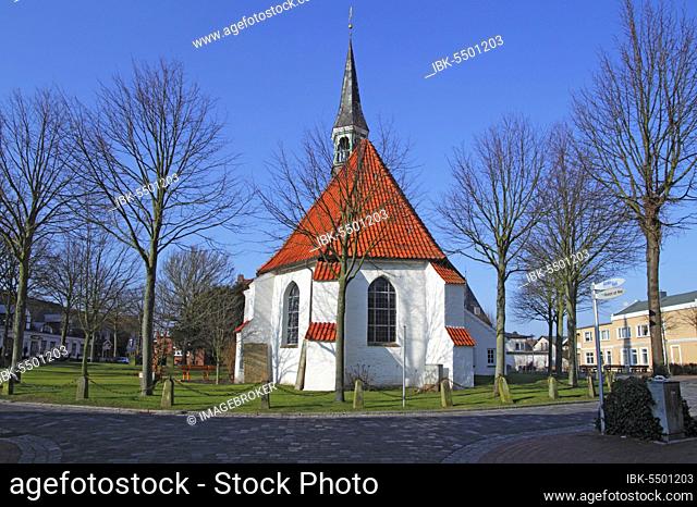 Historic Fishermen's Church, St. Clement's Church, Büsum, Dithmarschen District, Schleswig-Holstein, Germany, Europe