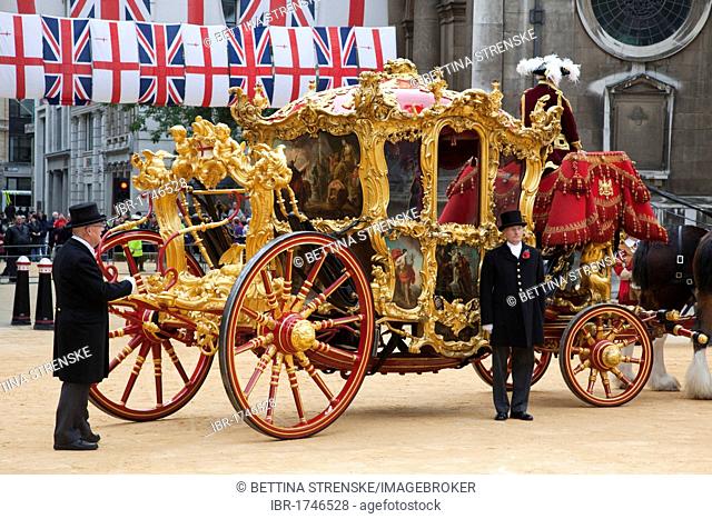 Golden state coach, Lord Mayor's Show in the City of London, England, United Kingdom, Europe
