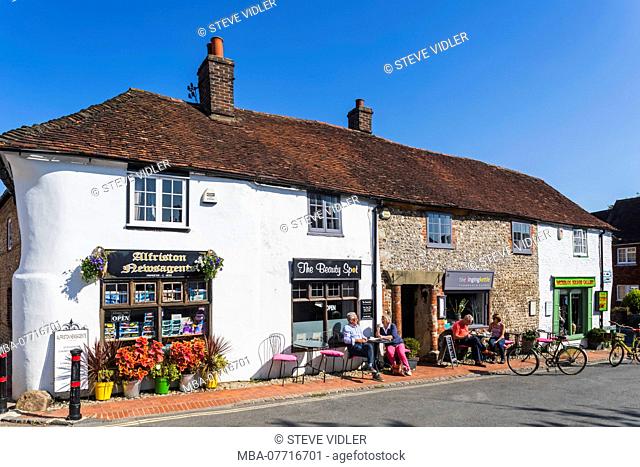 England, East Sussex, Alfriston, Shops and Cafe