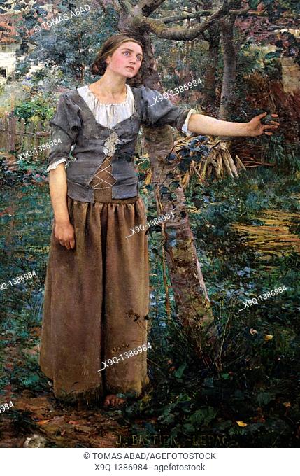 Detail: Joan of Arc, 1879, by Jules Bastien-Lepage, French, 1848-1884, Oil on canvas, 100 x 110 in , 254 x 279 4 cm, Metropolitan Museum of Art, New York City