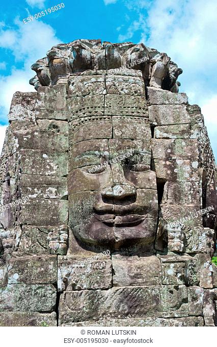 Stone face of Bodhisattva Lokesvara