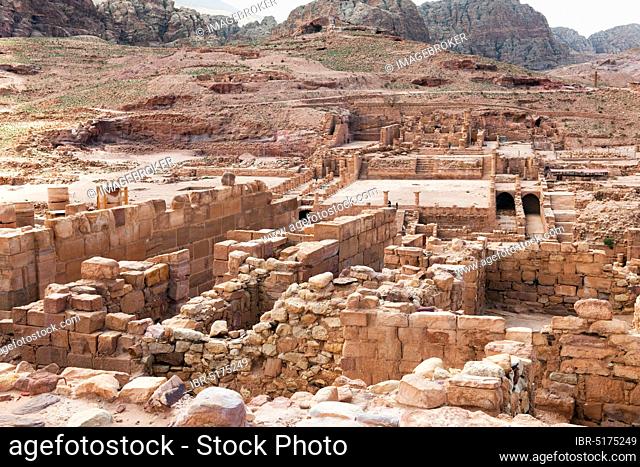 Temple of the Winged Lions, Asia Minor, Lion Griffin, Excavation, Temple of Latitude Archaeological Park Petra, Rock City of Petra, Jordan, Asia