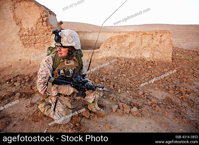 U.S. Marine During Combat Operation in Afghanistan's Helmand Province