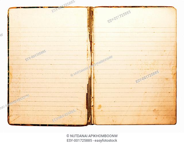 Isolated old antique vintage notebook