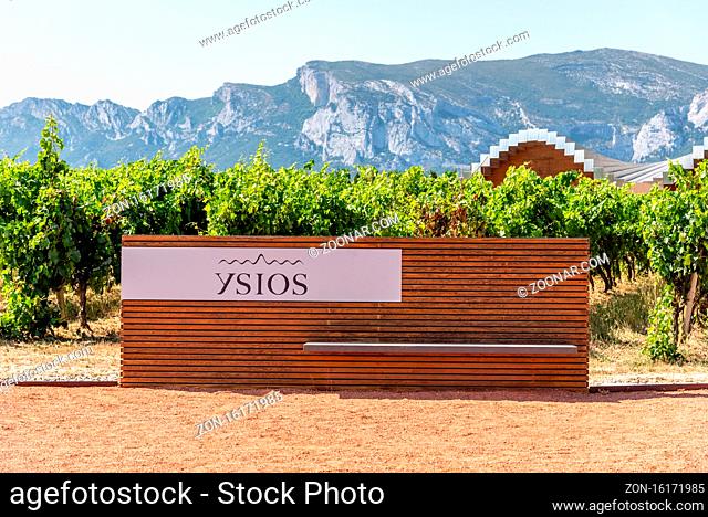 Laguardia, Spain - 6 August 2020: Ysios winery in Alava, Basque Country. The futuristic building was designed by famous architect Santiago Calatrava