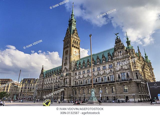 City Hall, Rathaus, Hamburg, Germany