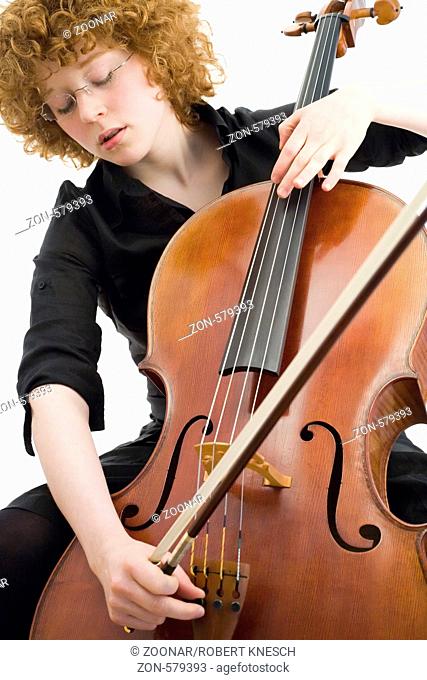 Female cellist