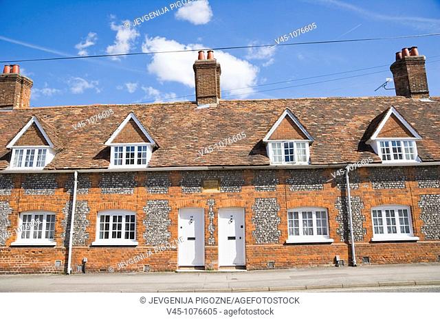Building of Alms-Houses erected By John Pollen in 1686. Marlborough Street. Andover. Hampshire. England. UK
