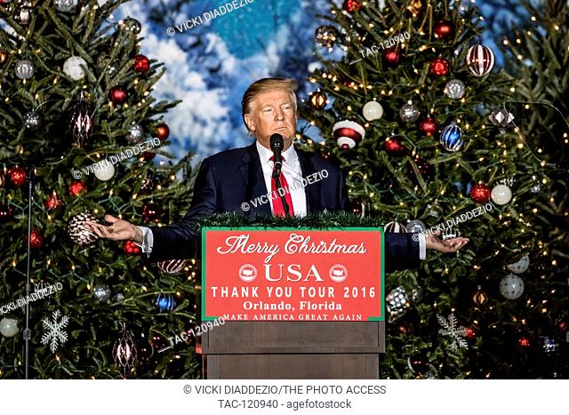 President Elect Donald Trump Thank You Tour on Friday December 16, 2016 at Central Florida Fair Gounds in Orlando, Florida