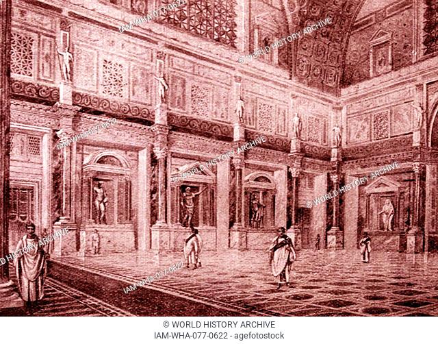 Interior of the Imperial Palace of Emperor Domitian (51-96 AD) the third and last emperor of the Flavian dynasty
