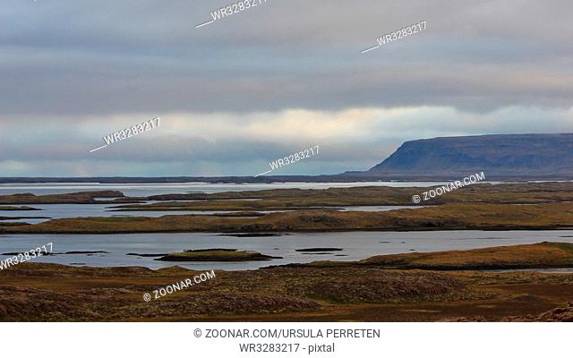 Coastal landscape near Budardalur. West coast of Iceland