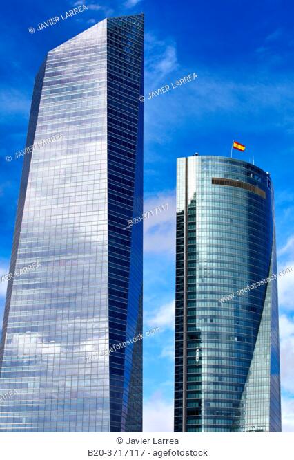 Torre de Cristal y Torre Espacio, CTBA, Cuatro Torres Business Area, Madrid, Spain, Europe