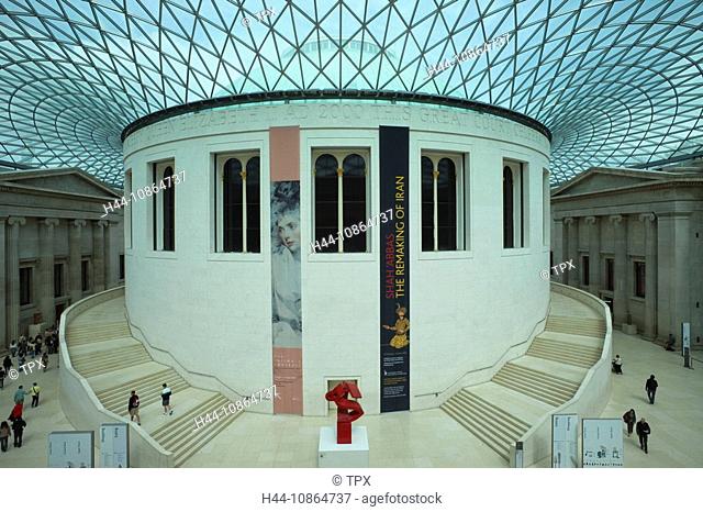 UK, United Kingdom, Great Britain, Britain, England, London, British Museum, Great Court, Architecture, Glass Roof, Museum, Museums, Tourism, Holiday, Vacation