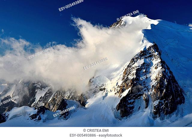 Mont Blanc du Tacul in Alps, France
