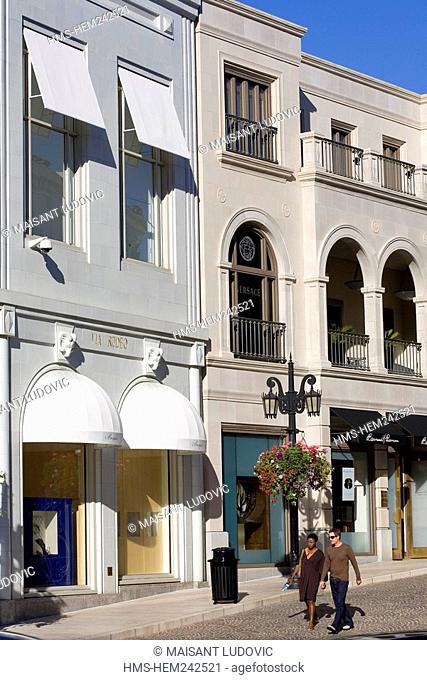 United States, California, Los Angeles, Beverly Hills, Rodeo Drive, Via Rodeo, shops