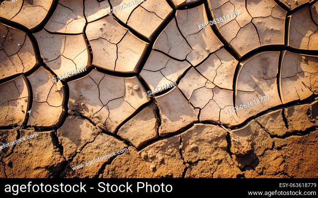 This captivating close-up photograph unveils the mesmerizing world of dry cracks in fine-grained soil. The image invites viewers to marvel at the intricate...