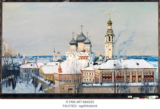 The Vologda Kremlin by Strakhov, Valeri Nikolaevich (*1950)/Oil on canvas/Modern/2009/Russia/Central Artist's House, Moscow/Landscape/Painting/Der Wologdaer...