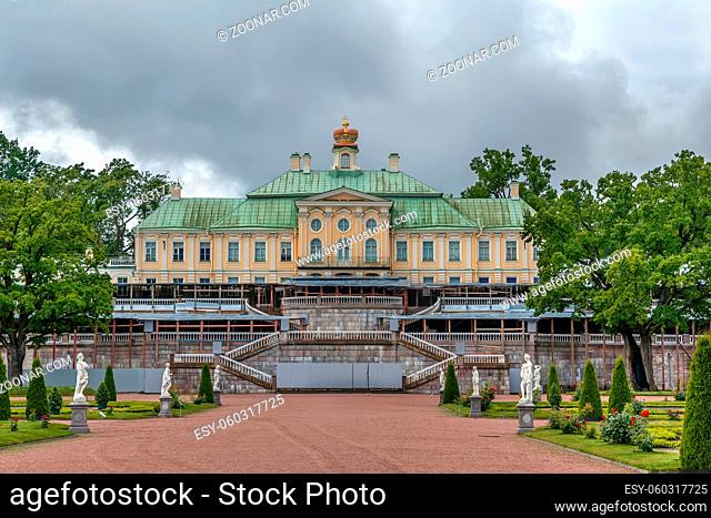 Grand Menshikov Palace was built from 1710 to 1727 in Oranienbaum, Russia