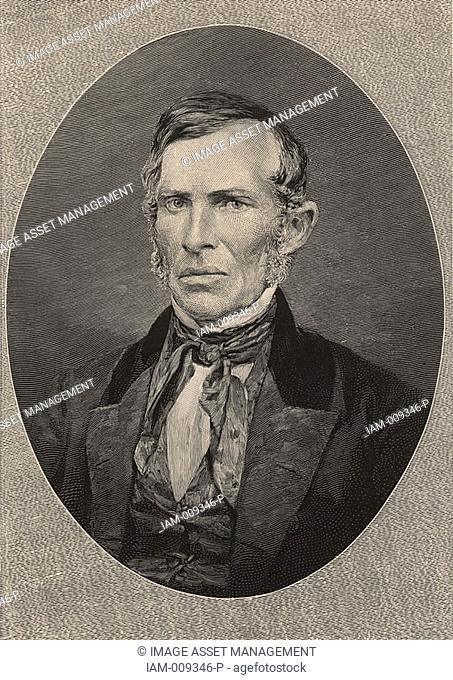 Ebenezer Evans 1799-1863, American physician, mineralogist and geologist  Engraving, 1896