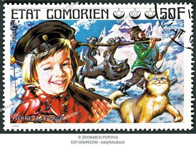 COMORES - 1976: shows Peter and the Wolf, series Fairy Tales