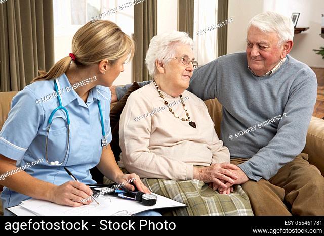 nurse, older couple, nursing service