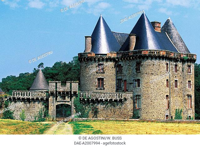 Castle of Landal (12th century), Broualan, Brittany, France
