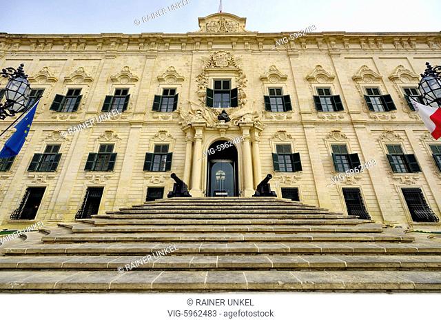 MLT , MALTA : Auberge de Castille , the prime ministers office / Seat of the government in Valletta , 15.01.2018 - Valletta, Southern Harbour, Malta, 15/01/2018