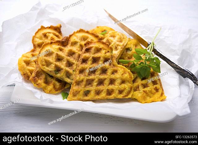 Vegan Hokkaido Pumpkin Potato Waffles