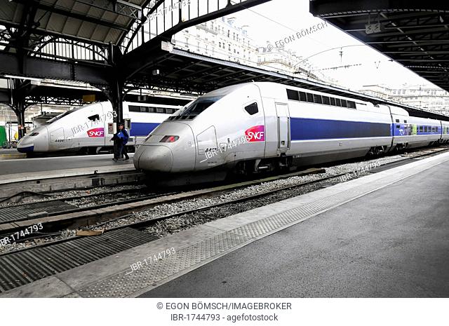 TGV, France's high-speed rail service, Gare du Nord Railway Station, Paris, France, Europe